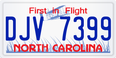 NC license plate DJV7399