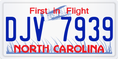 NC license plate DJV7939