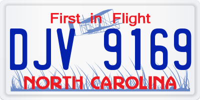 NC license plate DJV9169