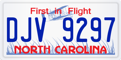 NC license plate DJV9297