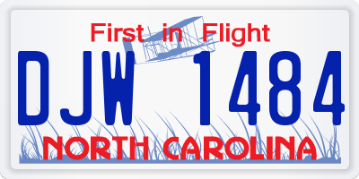 NC license plate DJW1484