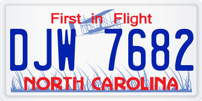 NC license plate DJW7682