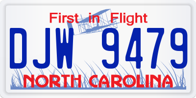 NC license plate DJW9479