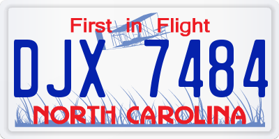 NC license plate DJX7484