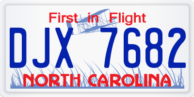 NC license plate DJX7682