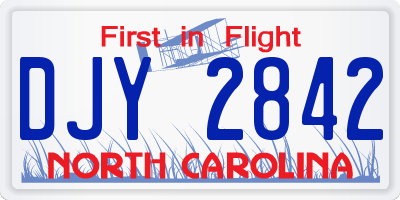 NC license plate DJY2842