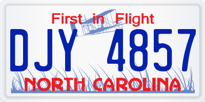 NC license plate DJY4857