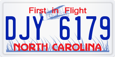 NC license plate DJY6179