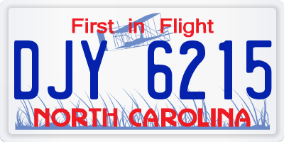 NC license plate DJY6215