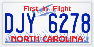 NC license plate DJY6278