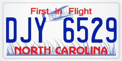 NC license plate DJY6529