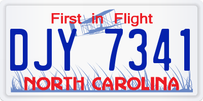 NC license plate DJY7341