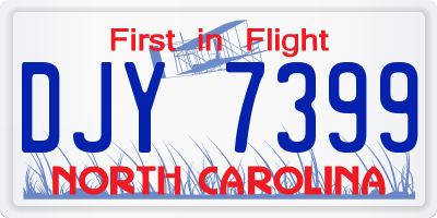 NC license plate DJY7399