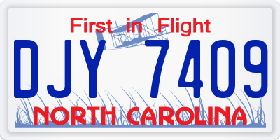 NC license plate DJY7409