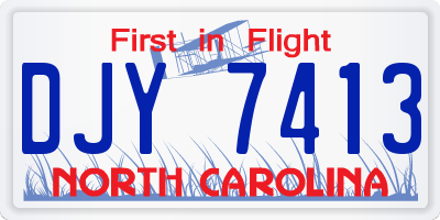 NC license plate DJY7413