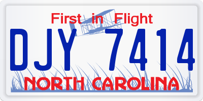 NC license plate DJY7414