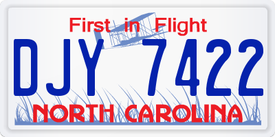NC license plate DJY7422