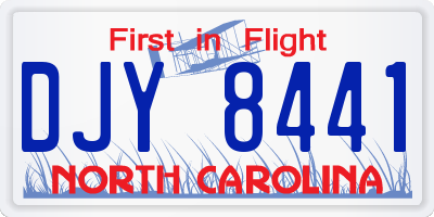 NC license plate DJY8441