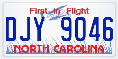 NC license plate DJY9046
