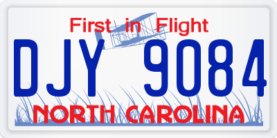 NC license plate DJY9084