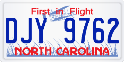 NC license plate DJY9762