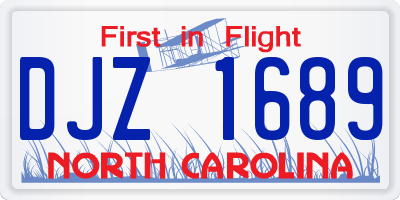 NC license plate DJZ1689