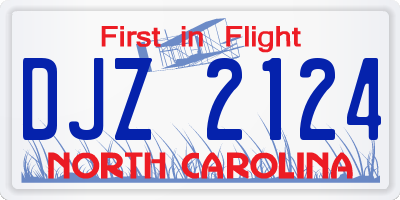 NC license plate DJZ2124