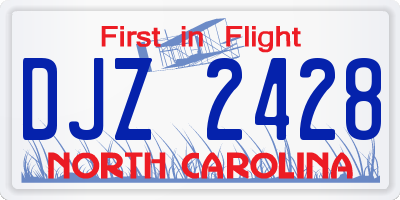 NC license plate DJZ2428