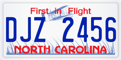 NC license plate DJZ2456