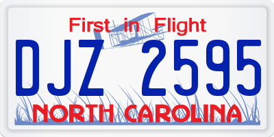 NC license plate DJZ2595