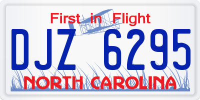 NC license plate DJZ6295