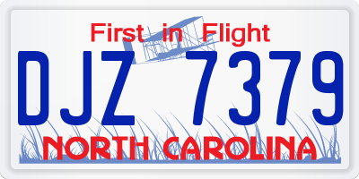 NC license plate DJZ7379