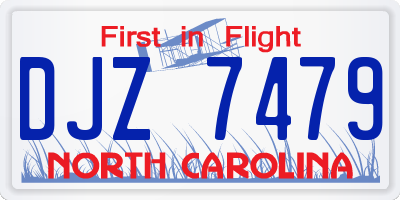 NC license plate DJZ7479