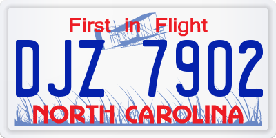 NC license plate DJZ7902