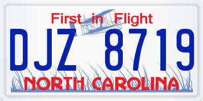 NC license plate DJZ8719