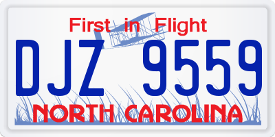 NC license plate DJZ9559