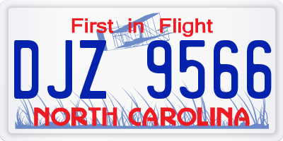NC license plate DJZ9566