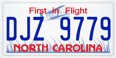 NC license plate DJZ9779