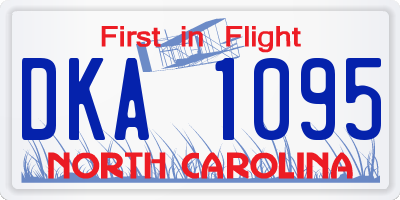 NC license plate DKA1095
