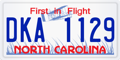 NC license plate DKA1129