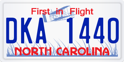 NC license plate DKA1440