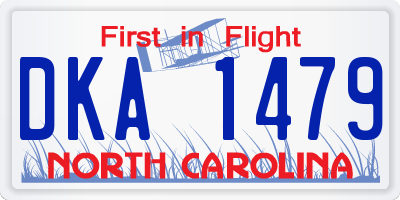 NC license plate DKA1479
