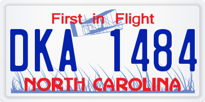 NC license plate DKA1484