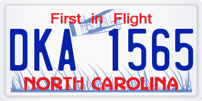 NC license plate DKA1565