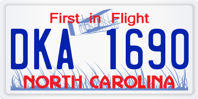 NC license plate DKA1690