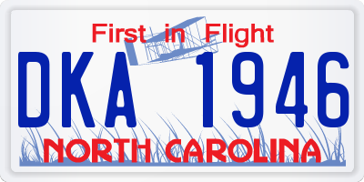 NC license plate DKA1946