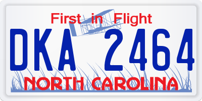 NC license plate DKA2464