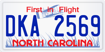 NC license plate DKA2569