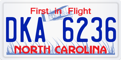 NC license plate DKA6236