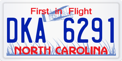 NC license plate DKA6291